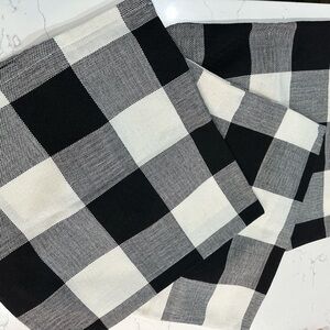 Pillowcase Decorative Black and White Checkered Fabric Pillowcase (3)